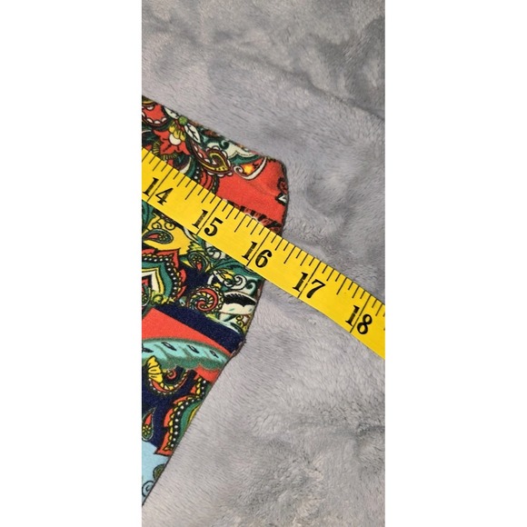 LuLaRoe Leggings Tall & Curvy Multicolor Striped Floral - Picture 6 of 11